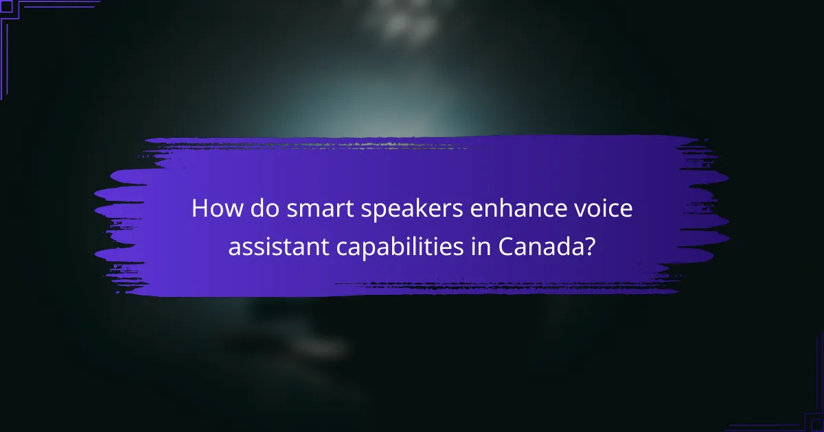 How do smart speakers enhance voice assistant capabilities in Canada?